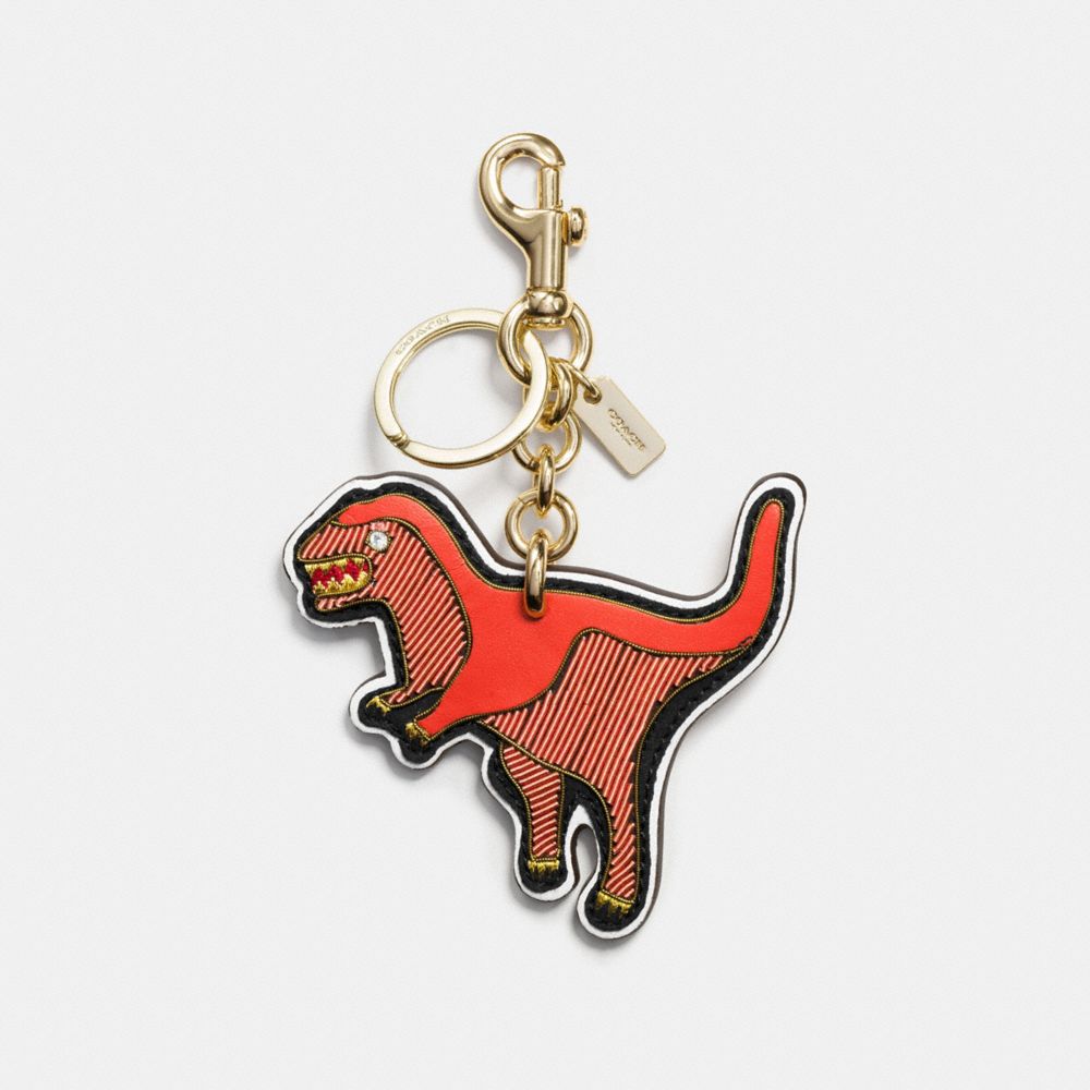 EMBROIDERED REXY BAG CHARM - 58494 - GD/CHALK RED