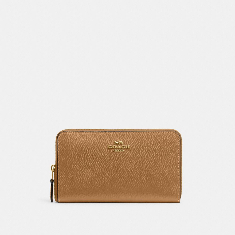 Medium Zip Around Wallet - 58584 - Brass/Light Camel