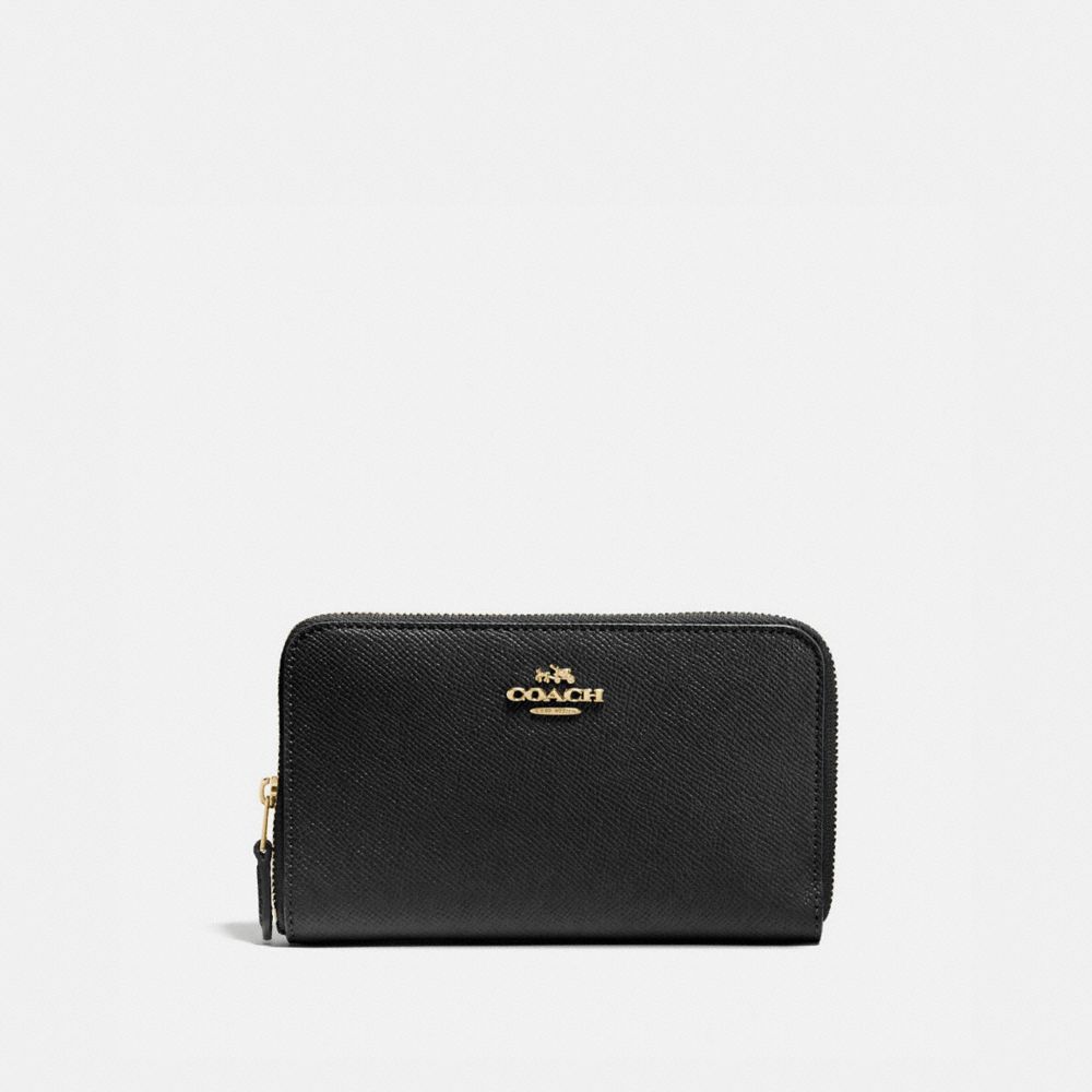 Medium Zip Around Wallet - 58584 - Light Gold/Black