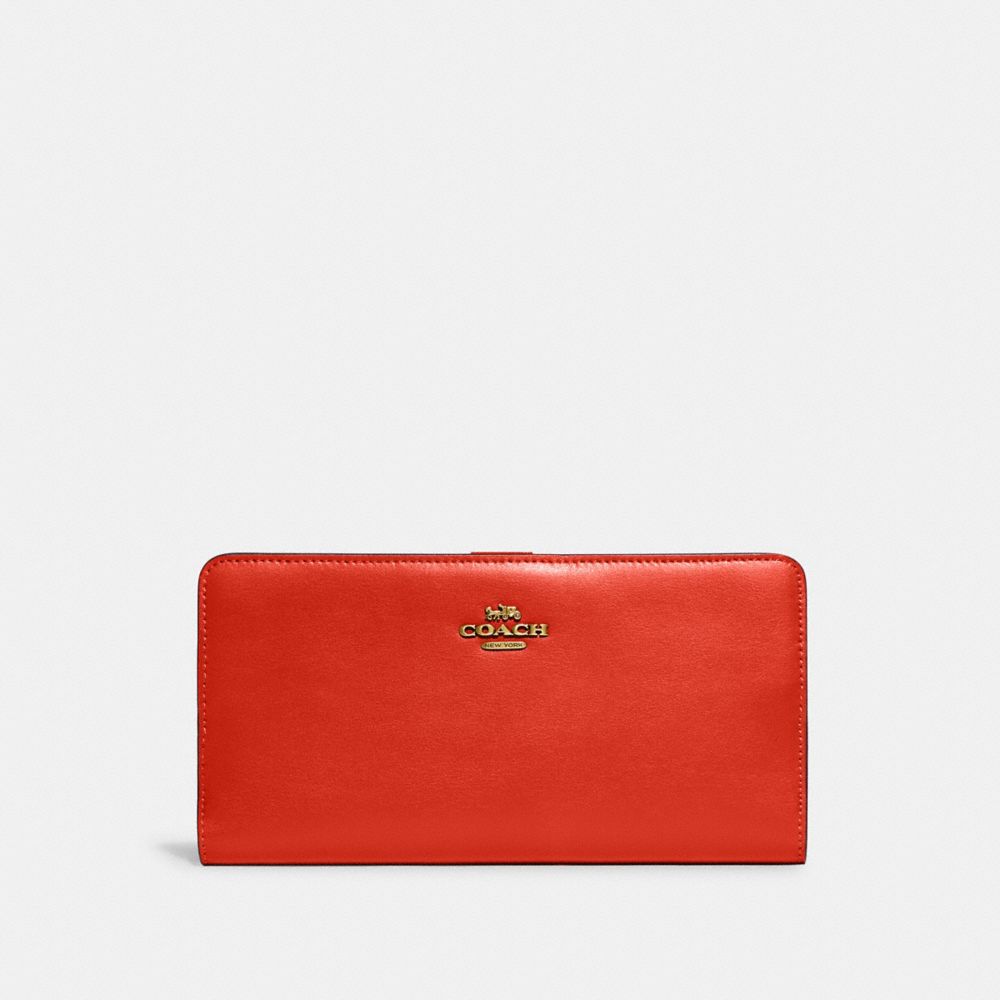 COACH 58586 Skinny Wallet B4/RED ORANGE