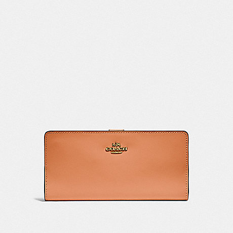 COACH 58586 Skinny Wallet Brass/Natural