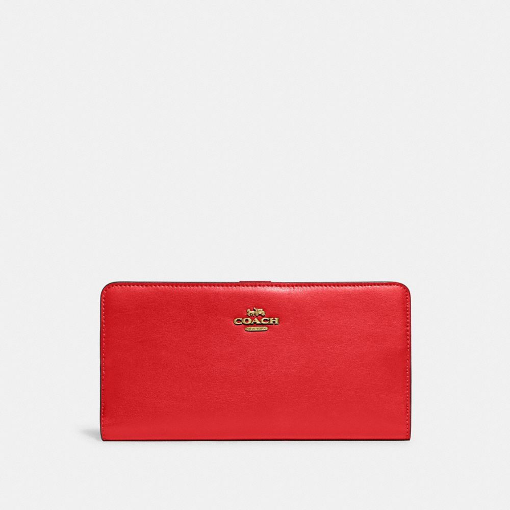 58586 - Skinny Wallet Brass/Red