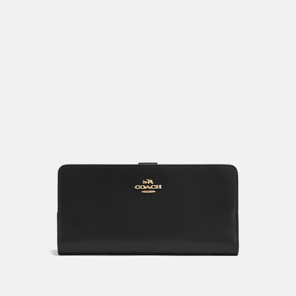 COACH 58586 Skinny Wallet Light Gold/Black