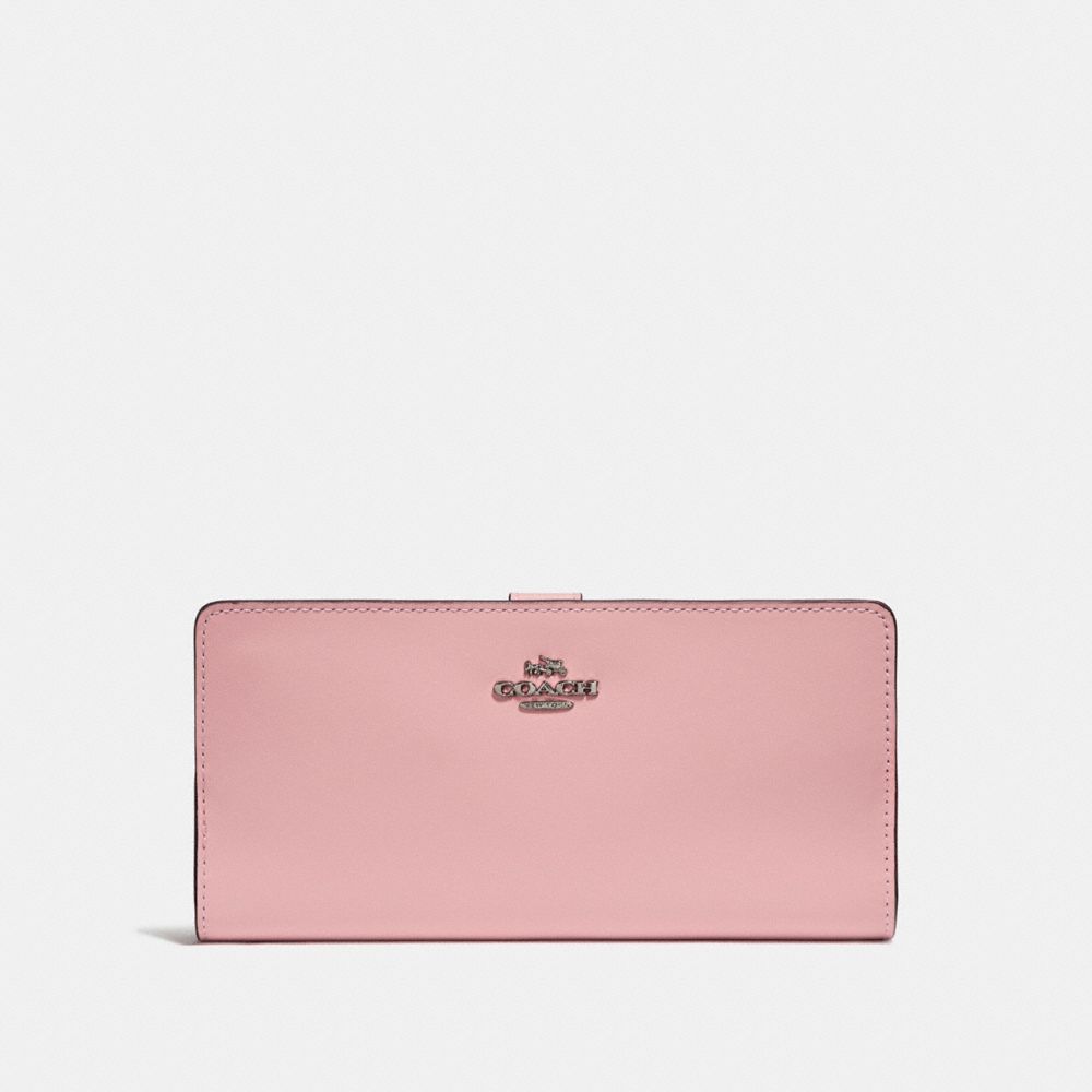 COACH 58586 Skinny Wallet Silver/Peony