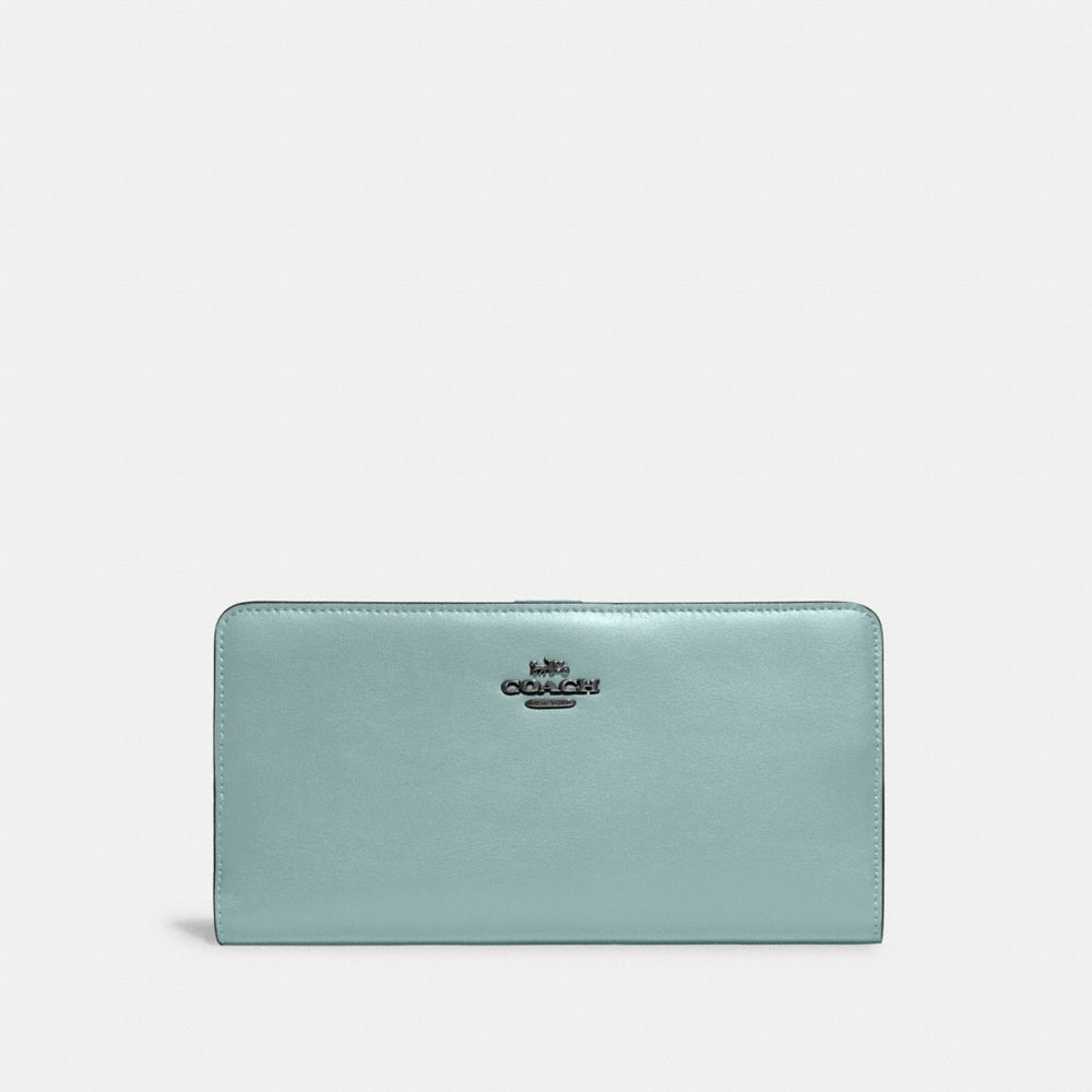 Skinny Wallet - 58586 - Pewter/Aqua