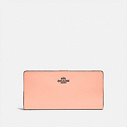 COACH 58586 - Skinny Wallet PEWTER/FADED BLUSH