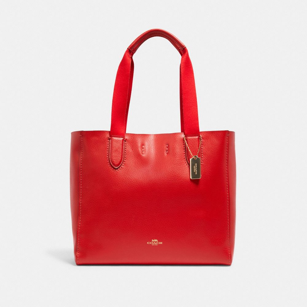 COACH 58660 DERBY TOTE IM/BRIGHT POPPY