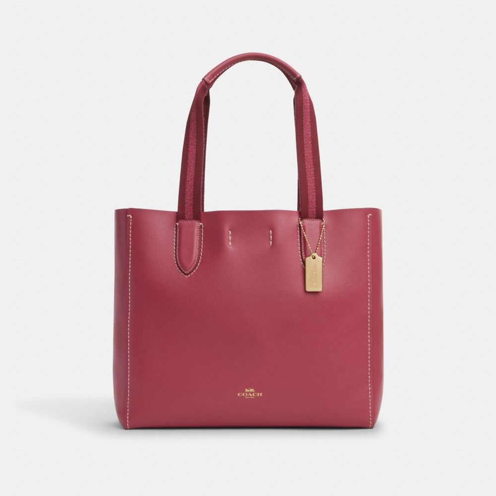 COACH 58660 Derby Tote Gold/Rouge