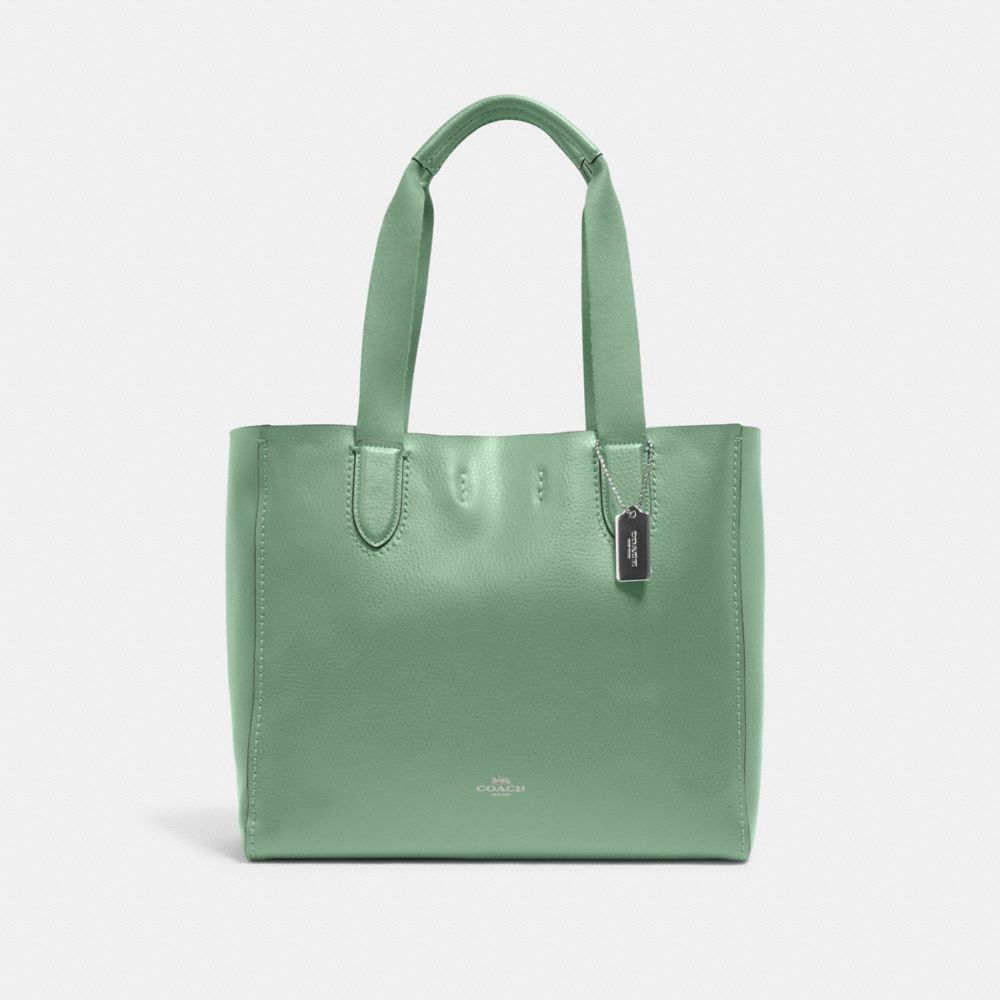 COACH 58660 DERBY TOTE SV/WASHED GREEN