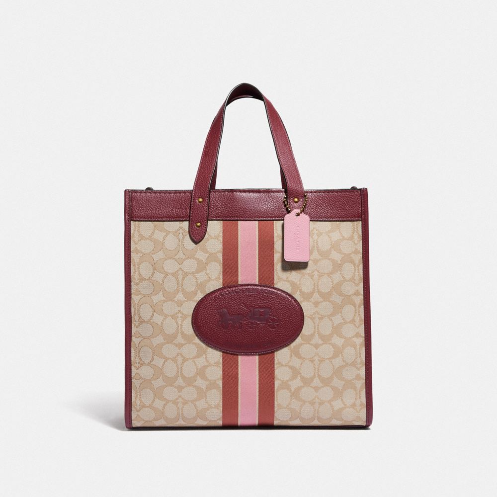 FIELD 經典 SIGNATURE 緹花織布 COACH 徽章托特手袋