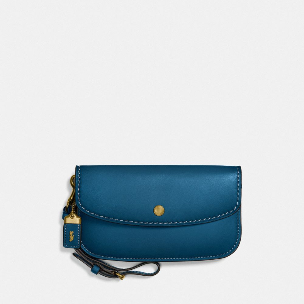 COACH 58818 Clutch BRASS/DARK DENIM