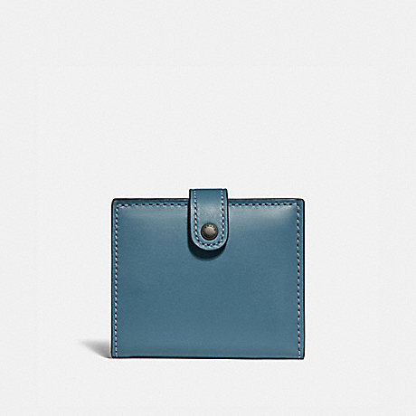 COACH SMALL TRIFOLD WALLET - CHAMBRAY/BLACK COPPER - 58851