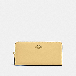 COACH 58857 Accordion Zip Wallet BRASS/VANILLA