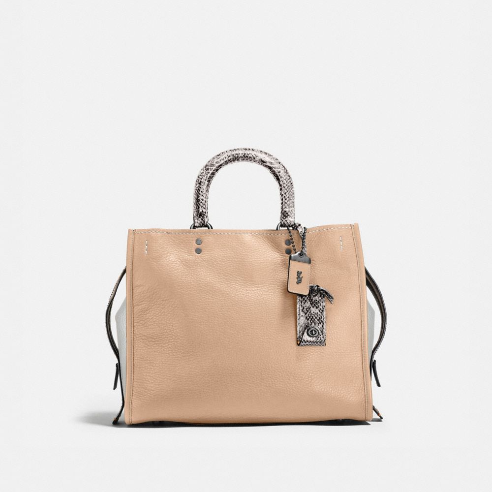 COACH ROGUE WITH COLORBLOCK SNAKESKIN DETAIL - BP/BEECHWOOD - 58966