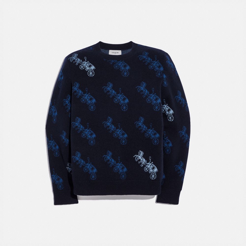 Horse And Carriage Jacquard Sweater