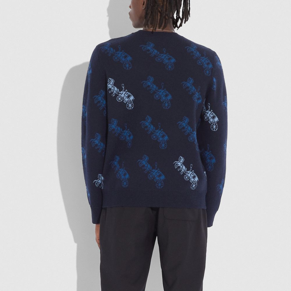 Horse And Carriage Jacquard Sweater