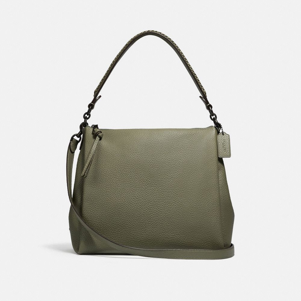 SHAY SHOULDER BAG WITH WHIPSTITCH DETAIL - 594 - V5/LIGHT FERN