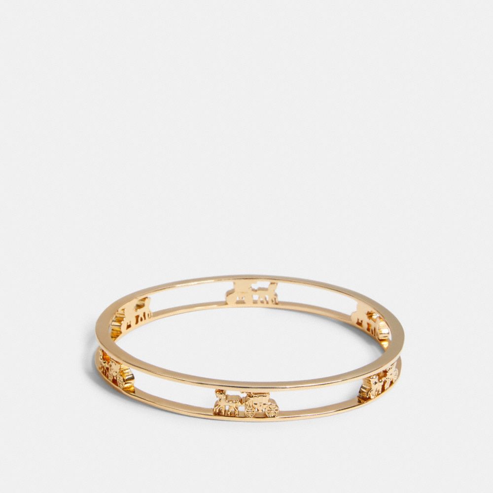 HORSE AND CARRIAGE BANGLE - 5964 - GOLD