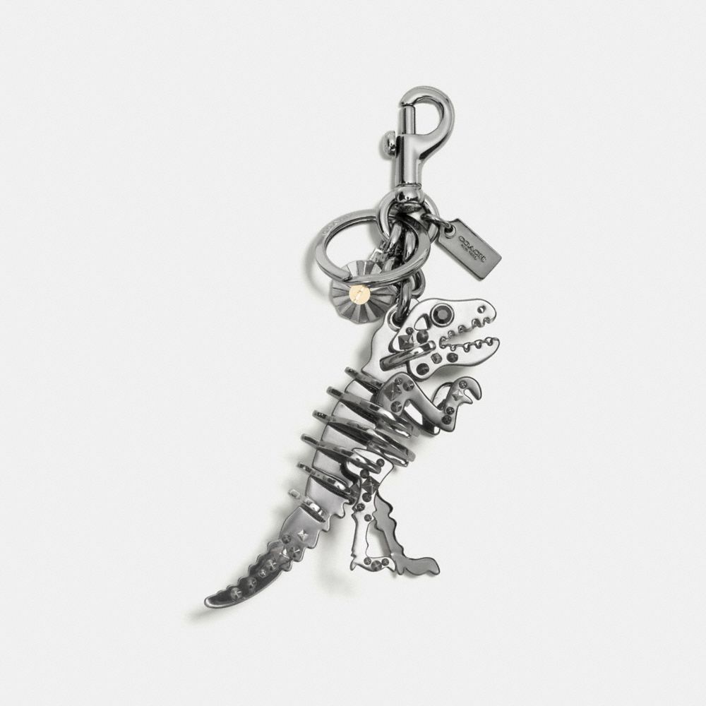 COACH 59732 STUDDED REXY BAG CHARM BK/SILVER