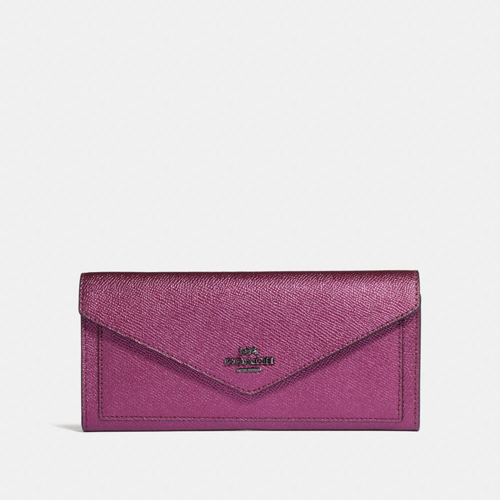 SOFT WALLET - GM/METALLIC BERRY - COACH 59970