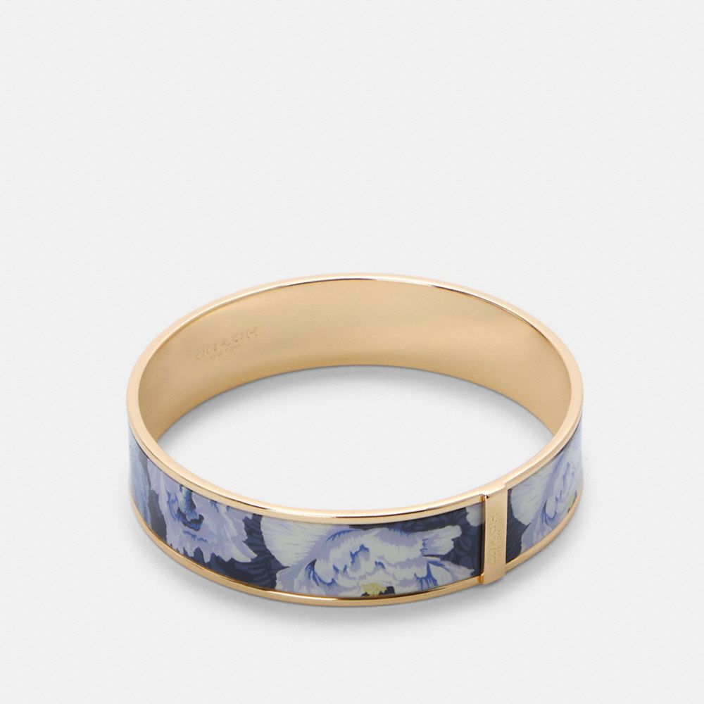 BANGLE WITH KAFFE FASSETT PRINT - 6007 - GD/BLUE MULTI