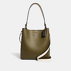 COACH 6023 Town Bucket Bag In Colorblock QB/KELP MULTI BLACK