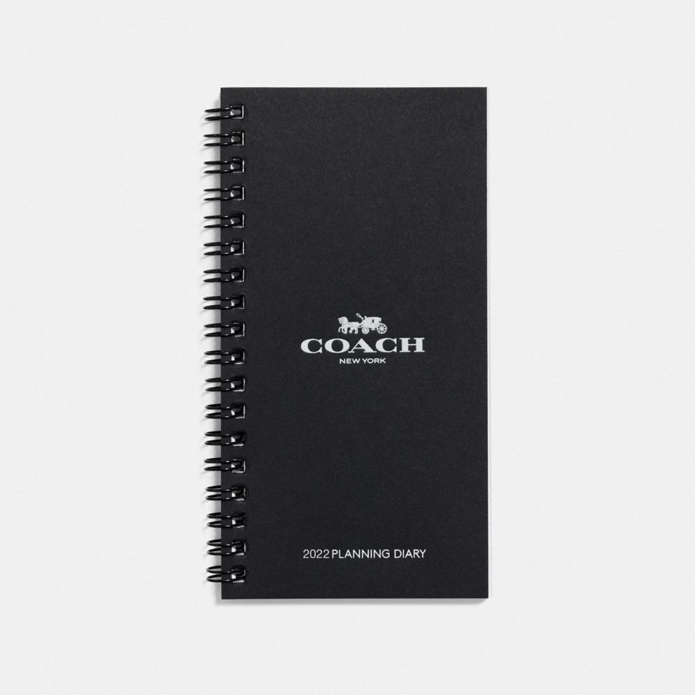 COACH 60461 2022 4 X7 Spiral Diary Book White