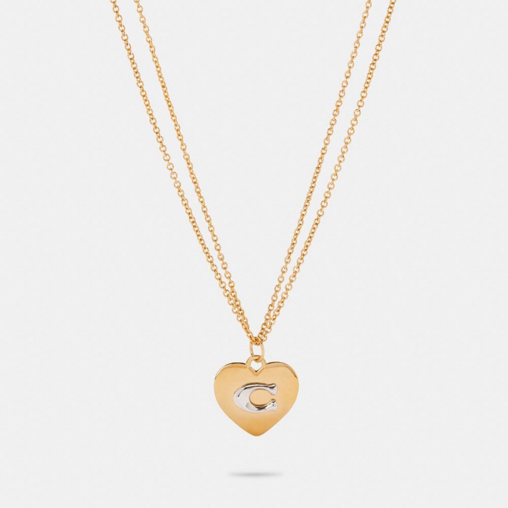 ネックレス・ペンダント COACH HEART PENDANT NECKLACE 6063 GD/SILVER Coach HEART PENDANT NECKLACE 6063 GD/SILVER | eBay
