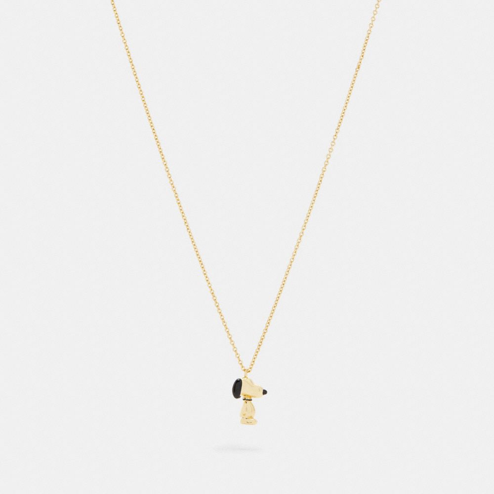 COACH X PEANUTS SNOOPY PENDANT NECKLACE - 6124 - GOLD.