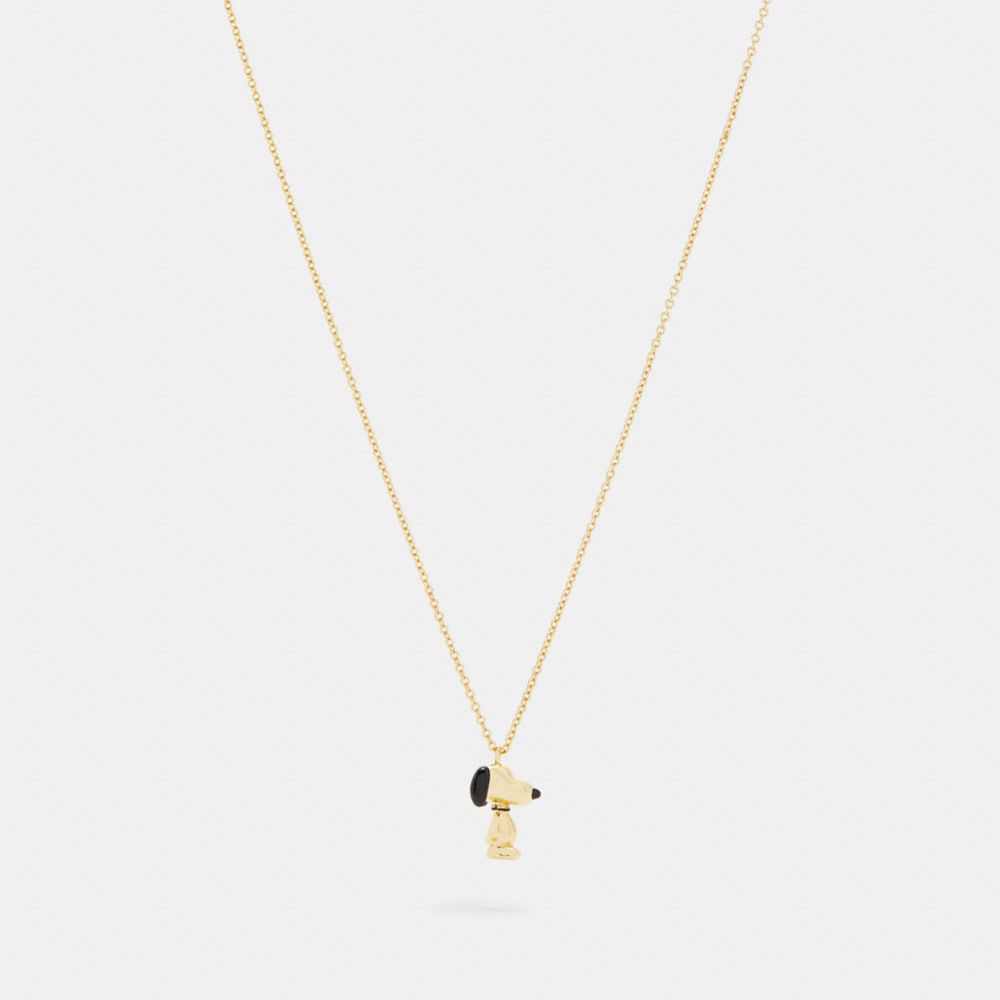 COACH 6124 - COACH X PEANUTS SNOOPY PENDANT NECKLACE GOLD.