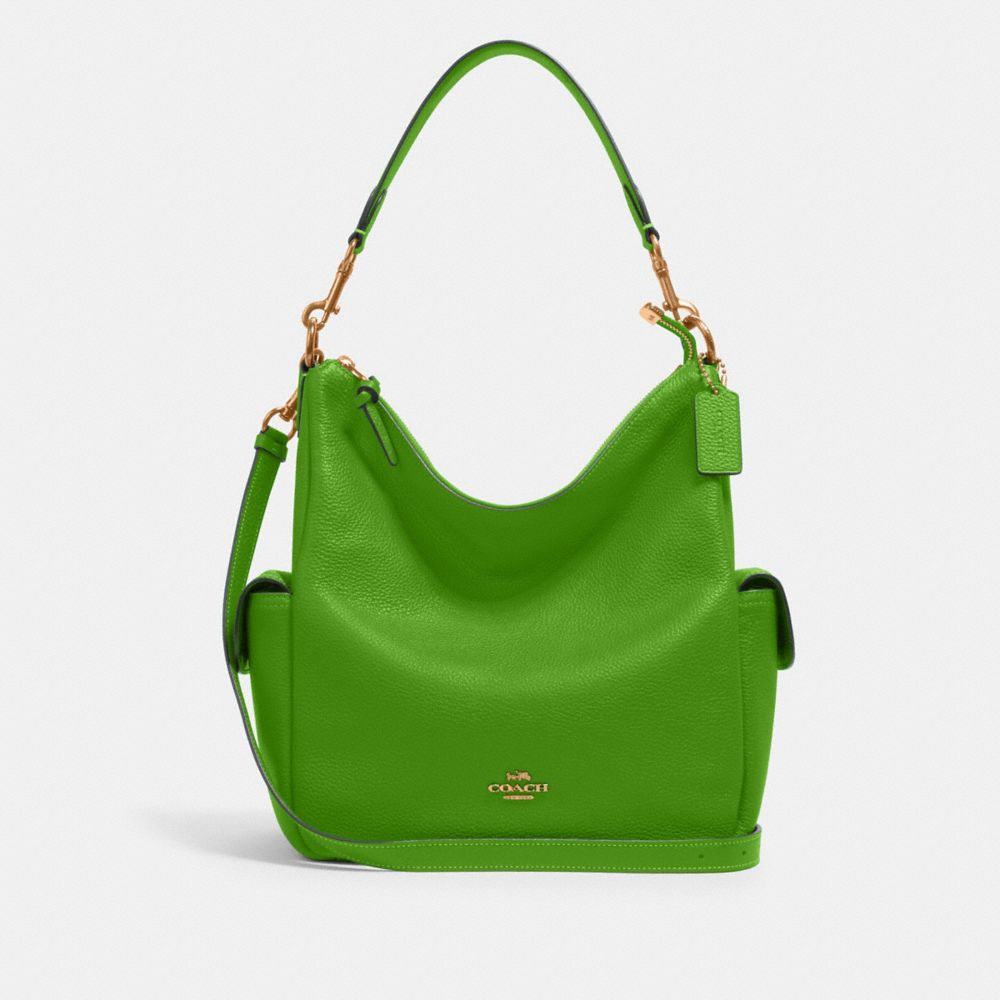 COACH 6152 Pennie Shoulder Bag IM/NEON GREEN