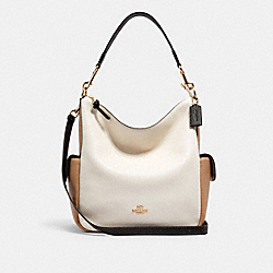 COACH Pennie Shoulder Bag In Colorblock - GOLD/CHALK MULTI - 6154