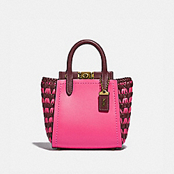 TROUPE TOTE 16 WITH WEAVING - B4/CONFETTI PINK MULTI - COACH 619