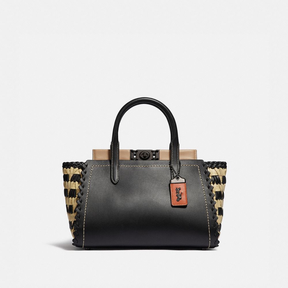 COACH Troupe Carryall With Weaving - PEWTER/BLACK MULTI - 623