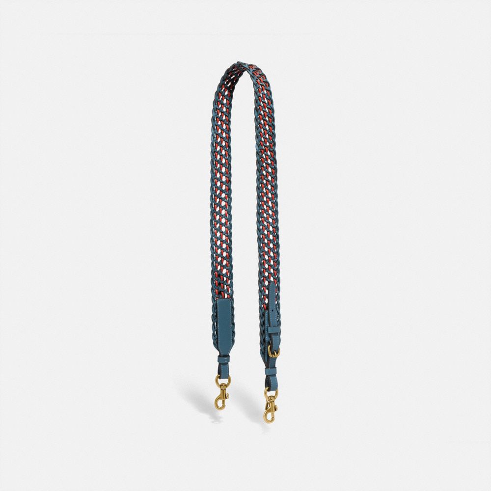 COACH 626 STRAP WITH WEAVING B4/LAKE-MULTI