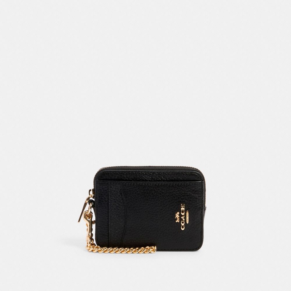 ZIP CARD CASE - IM/BLACK - COACH 6303