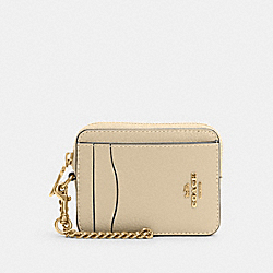Zip Card Case - 6303 - Gold/Ivory