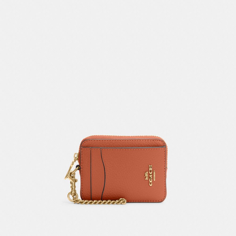 COACH 6303 Zip Card Case IM/Sunset