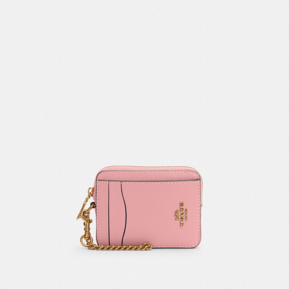 COACH 6303 Zip Card Case IM/BUBBLEGUM