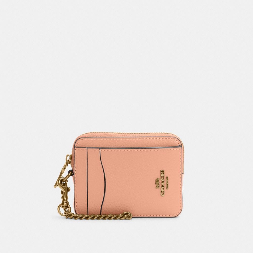 Zip Card Case - 6303 - GOLD/FADED BLUSH