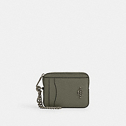 Zip Card Case - 6303 - Gunmetal/Military Green