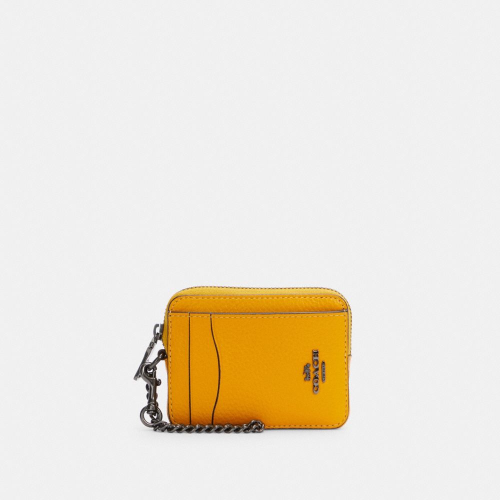 ZIP CARD CASE - 6303 - QB/OCHRE