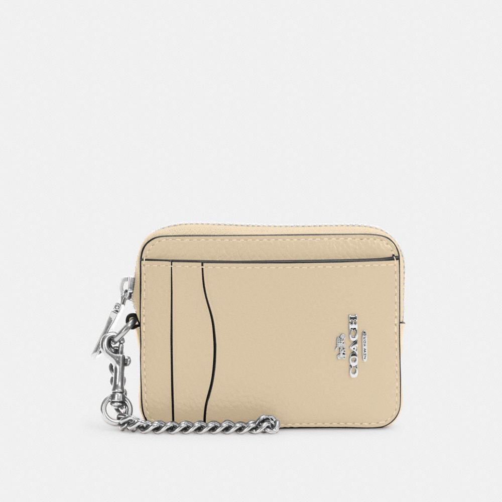 Zip Card Case - 6303 - Silver/IVORY
