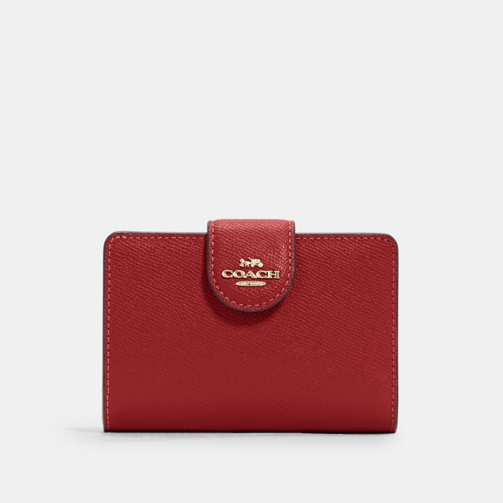 COACH MEDIUM CORNER ZIP WALLET - IM/1941 RED - 6390