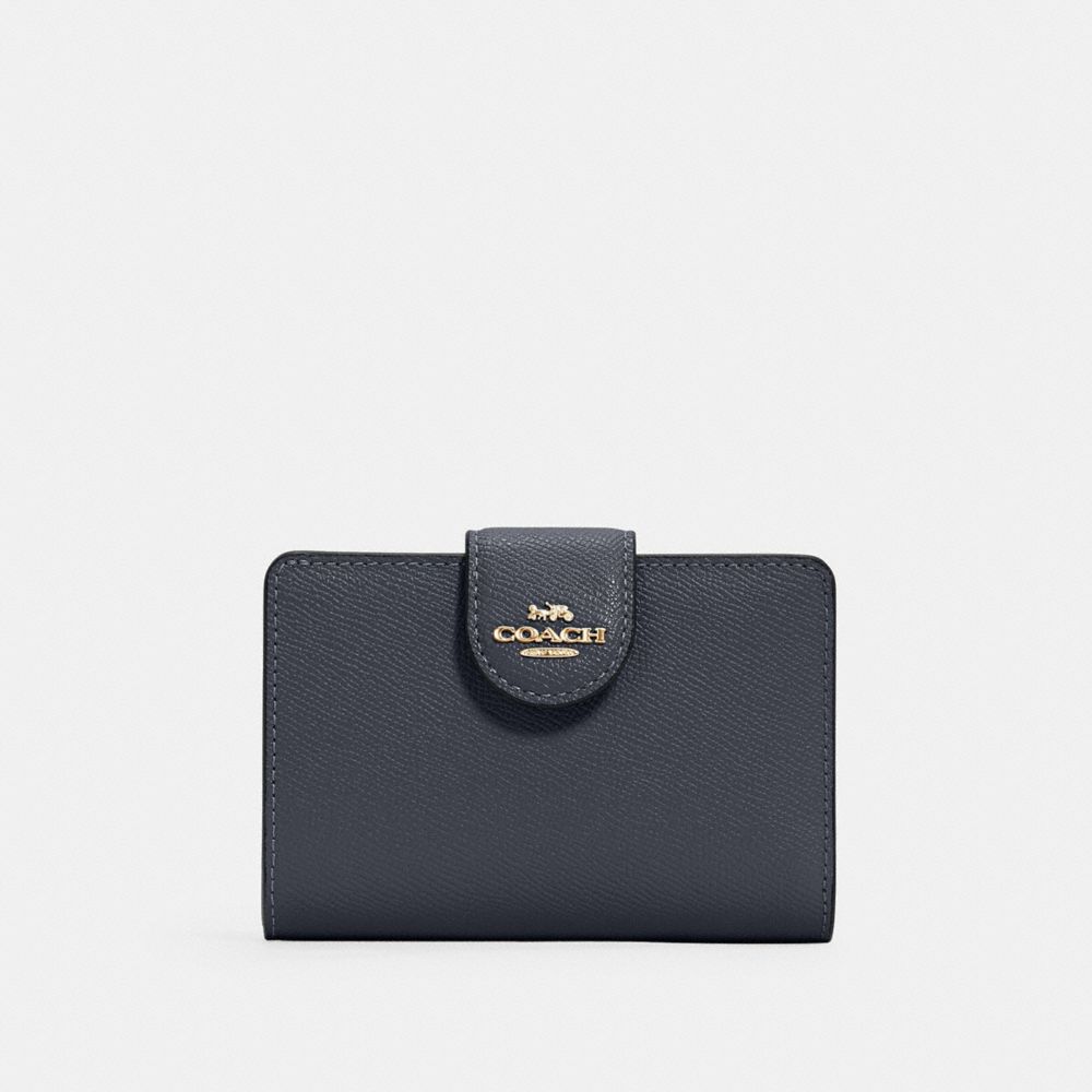 COACH 6390 MEDIUM CORNER ZIP WALLET IM/MIDNIGHT