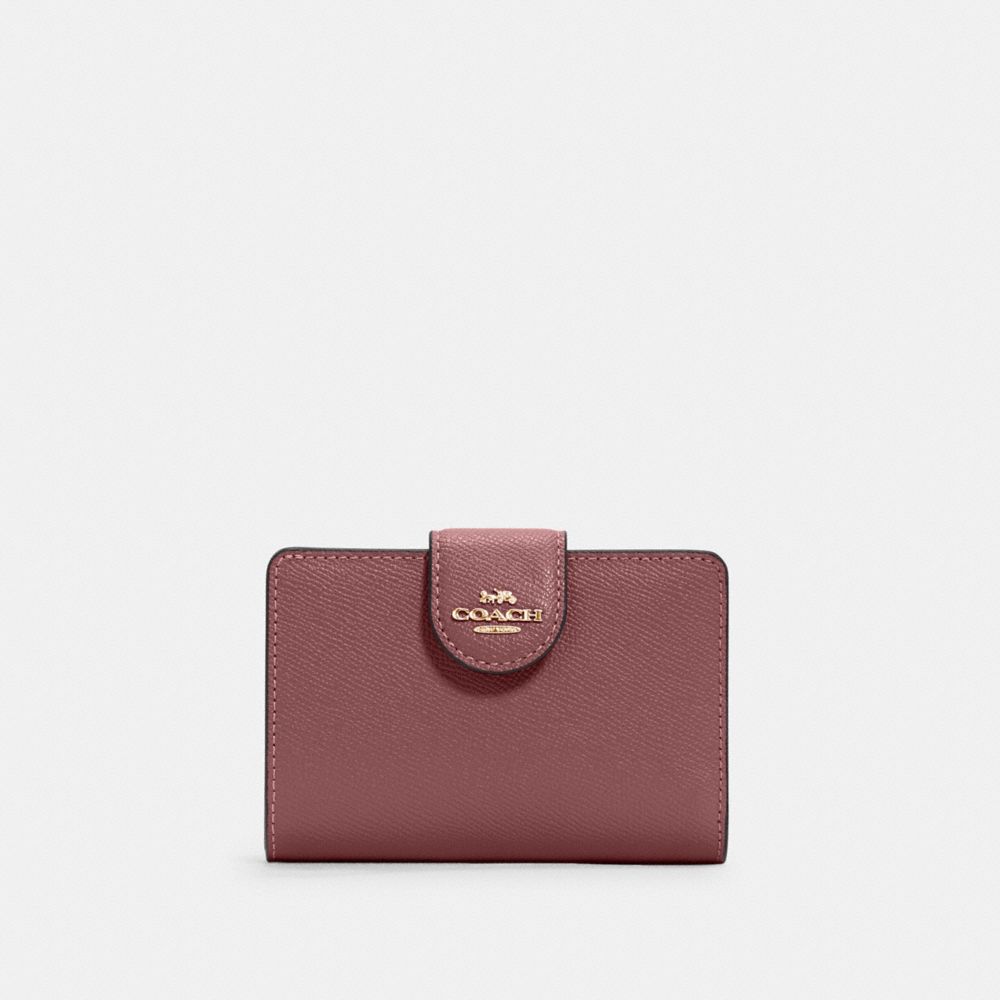 MEDIUM CORNER ZIP WALLET - IM/VINTAGE MAUVE - COACH 6390