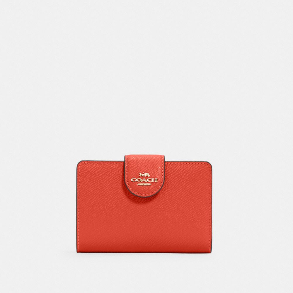 COACH MEDIUM CORNER ZIP WALLET - IM/MANGO - 6390