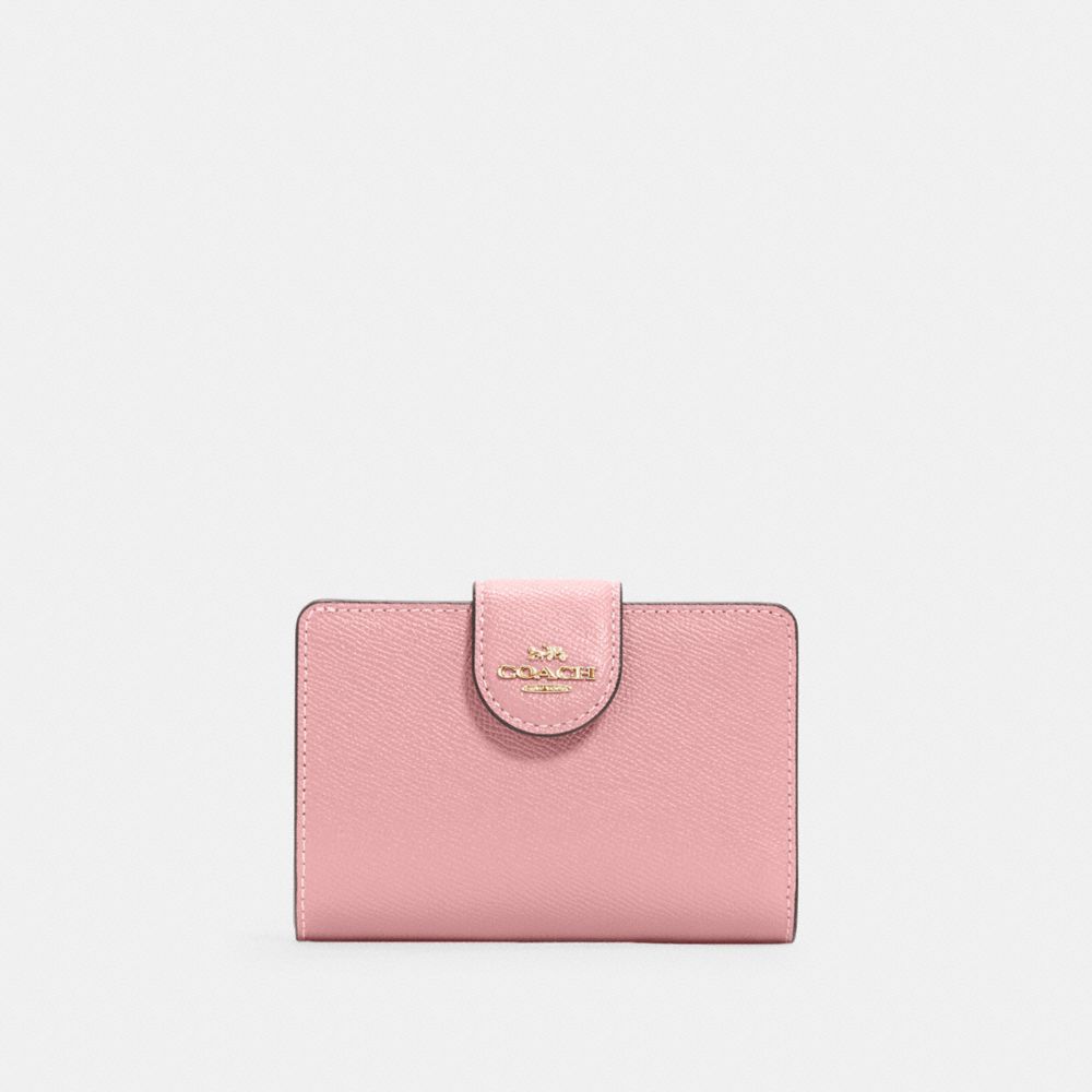 COACH 6390 - MEDIUM CORNER ZIP WALLET IM/BUBBLEGUM