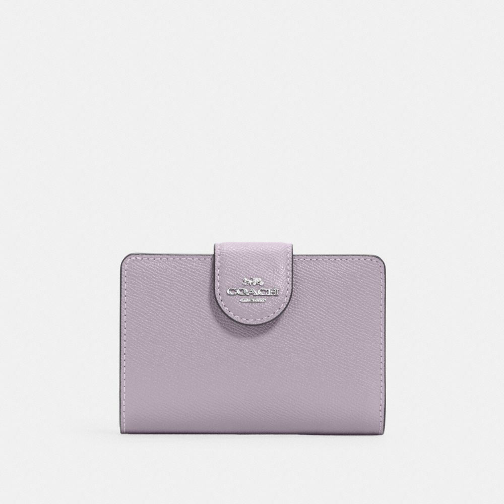 COACH 6390 Medium Corner Zip Wallet SILVER/MIST