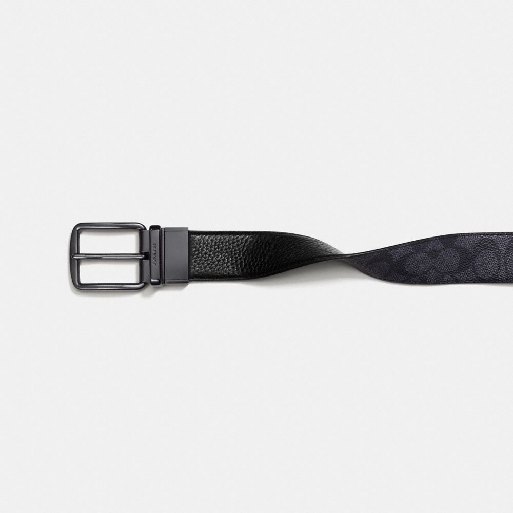 WIDE HARNESS CUT-TO-SIZE REVERSIBLE BELT IN SIGNATURE CANVAS